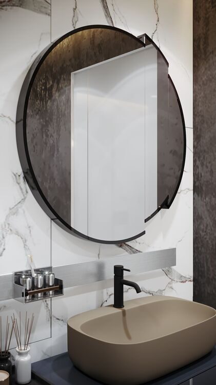 Зеркало круглое Sectional mirror round